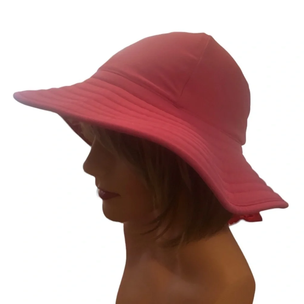 Hanna Andersson Reversible Floppy Sun Hat Pink/Heart Colorful Print Size M